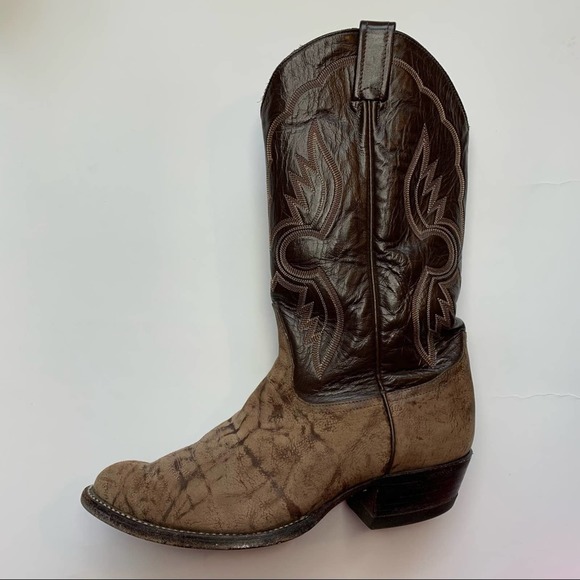 TONY LAMA Brown Leather Cowboy Boots Embroidered Western Style Women’s Size 8 - Picture 2 of 9